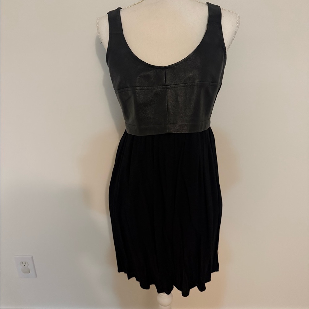 Urban Renewal Leather Corset Top Edgy Black Sleeveless Dress size M